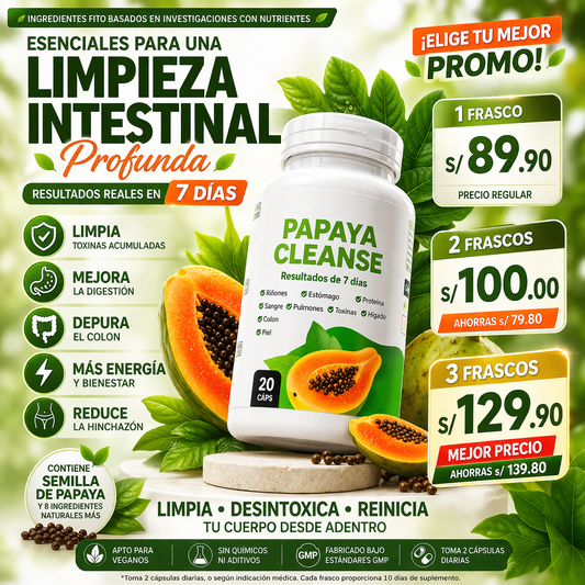 🍃 Limpia tu colon naturalmente PAPAYA CLEANS✨🌿